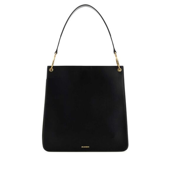 JIL SANDER Handbags - Jil Sander Women Black Leather Otto Shoulder Bag